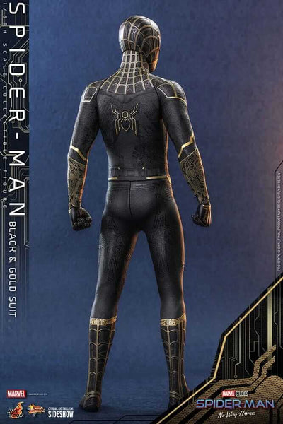 Spider-Man: No Way Home Movie Masterpiece Action Figure 1/6 Spider-Man (Black & Gold Suit) 30cm - Action Figures - Hot Toys - Hobby Figures UK