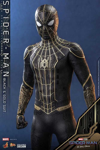 Spider-Man: No Way Home Movie Masterpiece Action Figure 1/6 Spider-Man (Black & Gold Suit) 30cm - Action Figures - Hot Toys - Hobby Figures UK