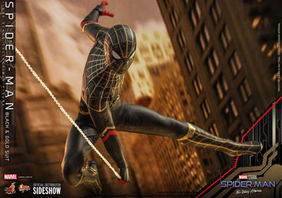 Spider-Man: No Way Home Movie Masterpiece Action Figure 1/6 Spider-Man (Black & Gold Suit) 30cm - Action Figures - Hot Toys - Hobby Figures UK