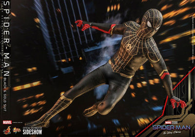 Spider-Man: No Way Home Movie Masterpiece Action Figure 1/6 Spider-Man (Black & Gold Suit) 30cm - Action Figures - Hot Toys - Hobby Figures UK