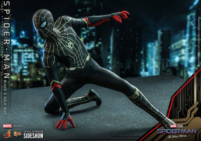 Spider-Man: No Way Home Movie Masterpiece Action Figure 1/6 Spider-Man (Black & Gold Suit) 30cm - Action Figures - Hot Toys - Hobby Figures UK