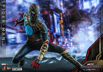 Spider-Man: No Way Home Movie Masterpiece Action Figure 1/6 Spider-Man (Black & Gold Suit) 30cm - Action Figures - Hot Toys - Hobby Figures UK