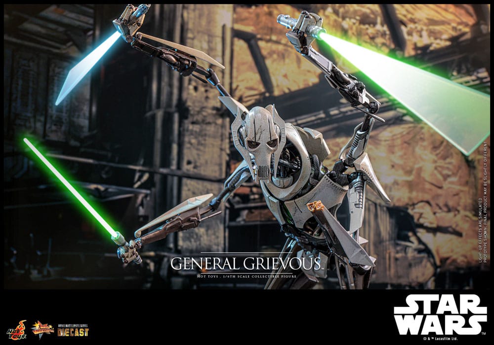 Star Wars Movie Masterpiece Diecast Action Figure 1/6 General Grievous 42cm - Action Figures - Hot Toys - Hobby Figures UK