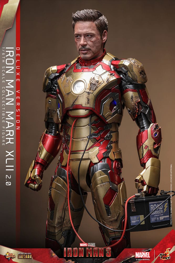 Iron Man 3 Movie Masterpiece Diecast Action Figure 1/6 Iron Man Mark XLII (2.0) Deluxe 32cm - Action Figures - Hot Toys - Hobby Figures UK