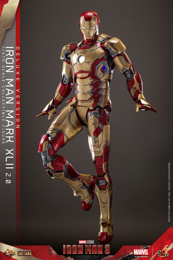 Iron Man 3 Movie Masterpiece Diecast Action Figure 1/6 Iron Man Mark XLII (2.0) Deluxe 32cm - Action Figures - Hot Toys - Hobby Figures UK