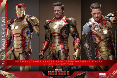 Iron Man 3 Movie Masterpiece Diecast Action Figure 1/6 Iron Man Mark XLII (2.0) Deluxe 32cm - Action Figures - Hot Toys - Hobby Figures UK
