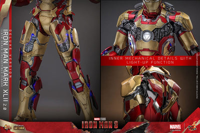 Iron Man 3 Movie Masterpiece Diecast Action Figure 1/6 Iron Man Mark XLII (2.0) Deluxe 32cm - Action Figures - Hot Toys - Hobby Figures UK