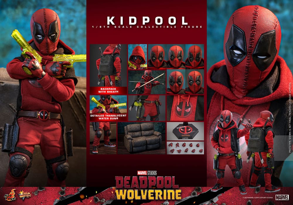 Deadpool & Wolverine Movie Masterpiece Action Figure 1/6 Kidpool 22cm - Action Figures - Hot Toys - Hobby Figures UK