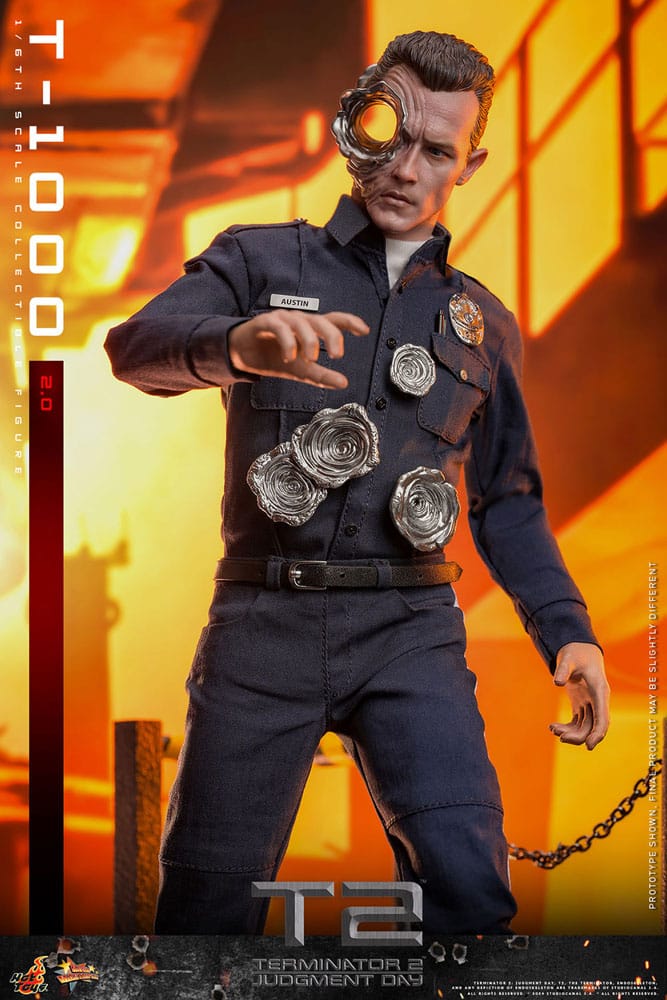 Terminator 2 Movie Masterpiece Action Figure 1/6 T-1000 (2.0) 31cm - Action Figures - Hot Toys - Hobby Figures UK