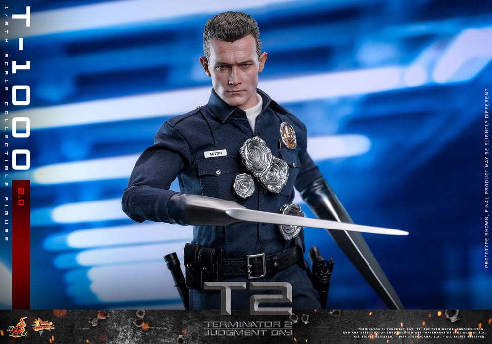 Terminator 2 Movie Masterpiece Action Figure 1/6 T-1000 (2.0) 31cm - Action Figures - Hot Toys - Hobby Figures UK
