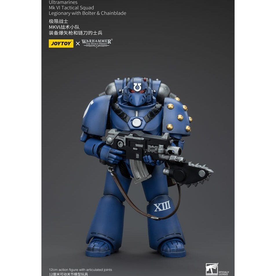 Warhammer The Horus Heresy Action Figure 1/18 Ultramarines MK VI Tactical Squad Legionary with Bolter& Chainblade 20cm - Action Figures - Joy Toy (CN) - Hobby Figures UK
