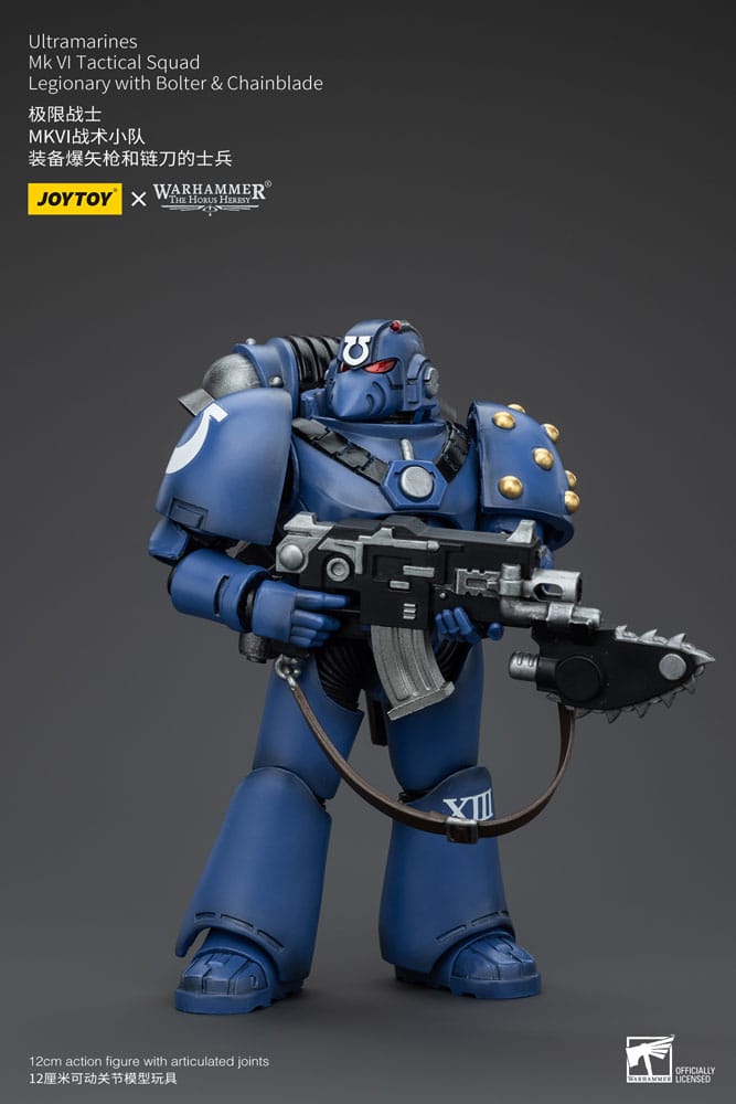 Warhammer The Horus Heresy Action Figure 1/18 Ultramarines MK VI Tactical Squad Legionary with Bolter& Chainblade 20cm - Action Figures - Joy Toy (CN) - Hobby Figures UK