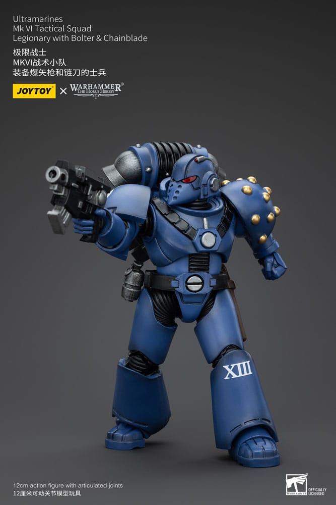 Warhammer The Horus Heresy Action Figure 1/18 Ultramarines MK VI Tactical Squad Legionary with Bolter& Chainblade 20cm - Action Figures - Joy Toy (CN) - Hobby Figures UK