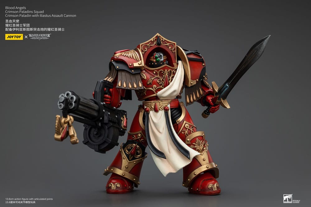Warhammer The Horus Heresy Action Figure 1/18 Blood Angels Crimson Paladins Squad Crimson Paladin with Iliastus Assault Cannon 14cm - Action Figures - Joy Toy (CN) - Hobby Figures UK