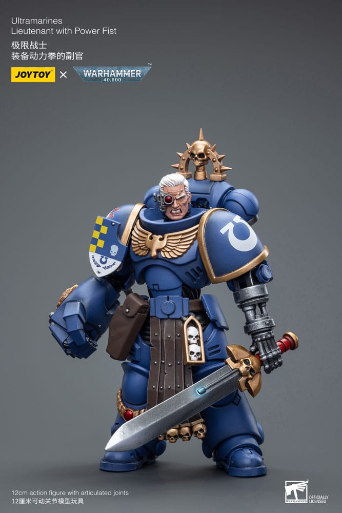 Warhammer 40k Action Figure 1/18 Ultramarines Lieutenant with Power Fist 12cm - Action Figures - Joy Toy (CN) - Hobby Figures UK