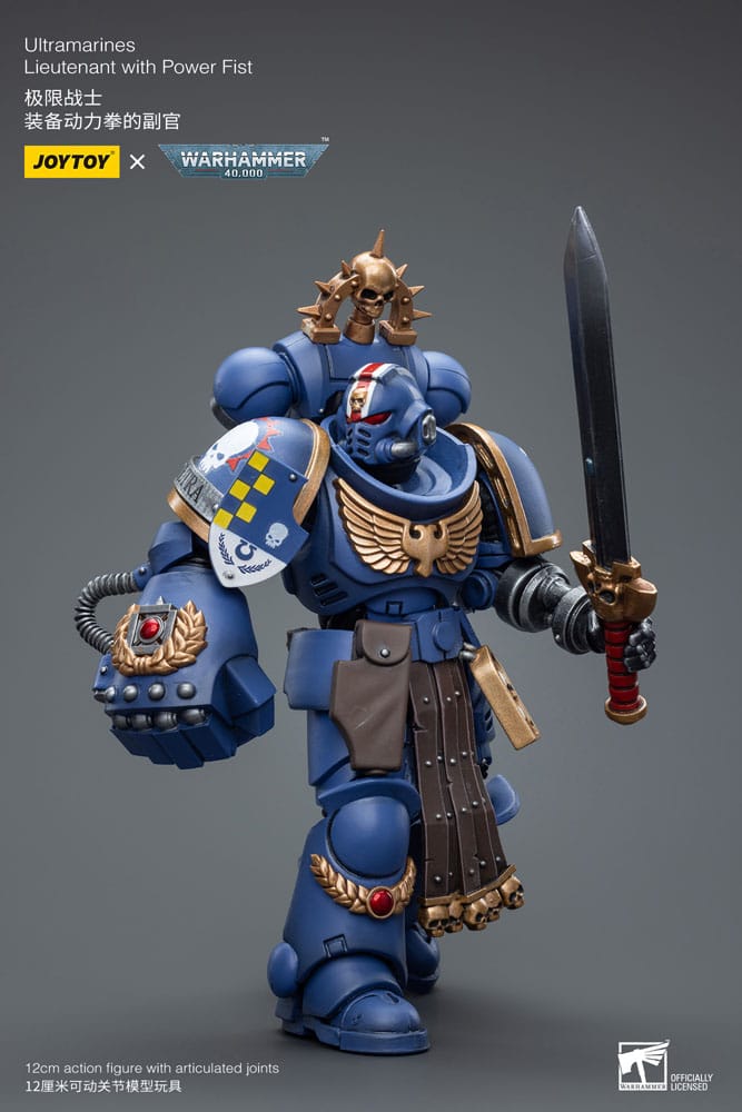 Warhammer 40k Action Figure 1/18 Ultramarines Lieutenant with Power Fist 12cm - Action Figures - Joy Toy (CN) - Hobby Figures UK