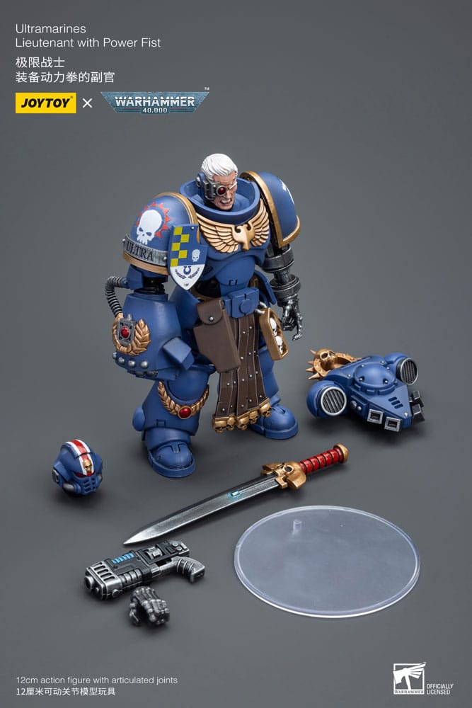 Warhammer 40k Action Figure 1/18 Ultramarines Lieutenant with Power Fist 12cm - Action Figures - Joy Toy (CN) - Hobby Figures UK