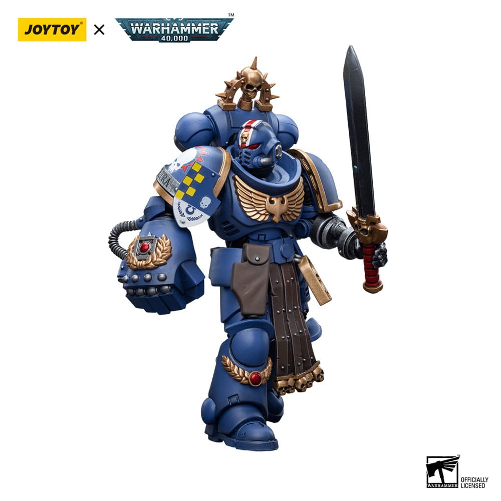 Warhammer 40k Action Figure 1/18 Ultramarines Lieutenant with Power Fist 12cm - Action Figures - Joy Toy (CN) - Hobby Figures UK