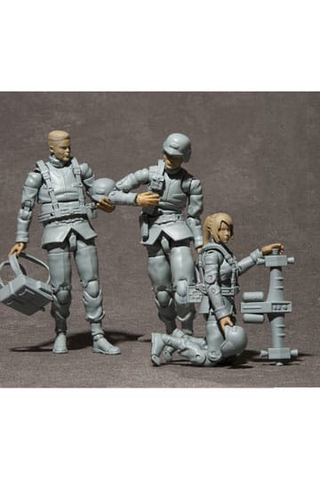 Mobile Suit Gundam G.M.G. Action Figure 3-Pack Earth United Army Soldier 01-03 Set 10cm