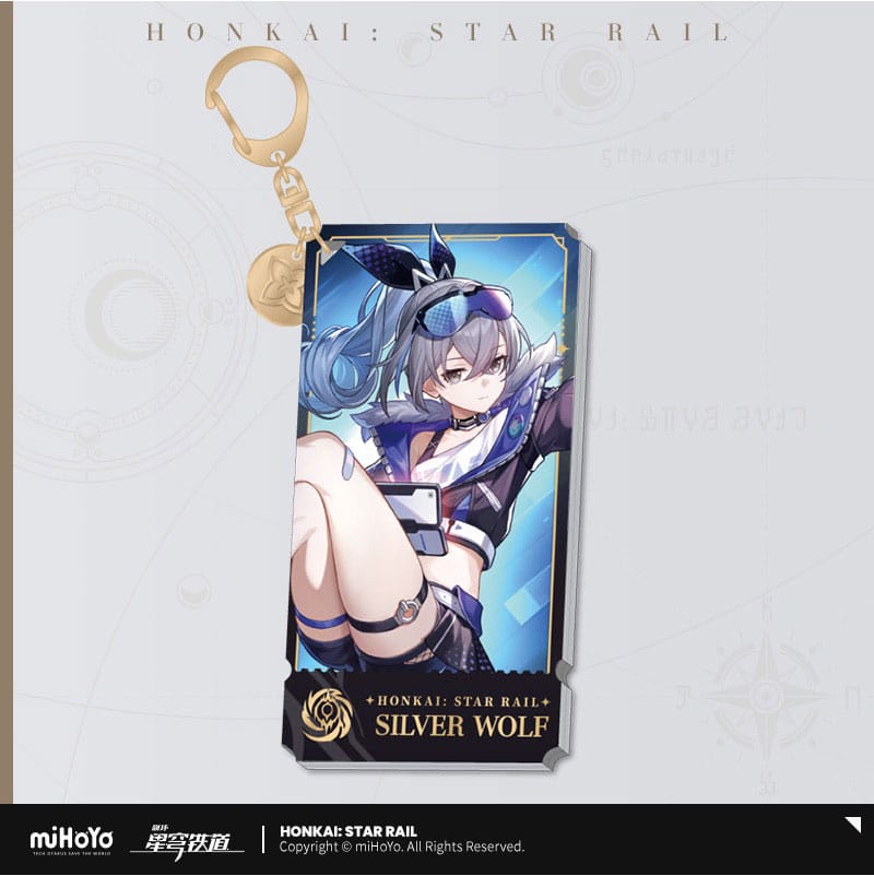 Honkai: Star Rail Character Acrylic Keychain Silver Wolf 9cm - Mini Figures - MiHoYo - Hobby Figures UK