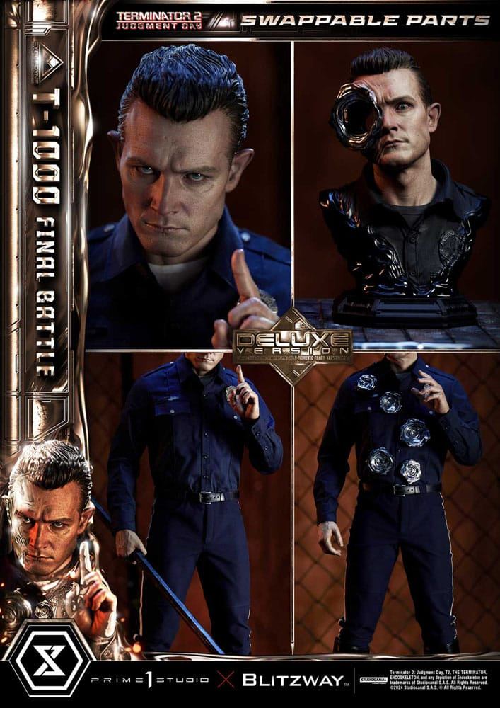 Terminator 2 Museum Masterline Series Statue 1/3 T-1000 Final Battle Deluxe Version 73cm - Scale Statue - Prime 1 Studio - Hobby Figures UK