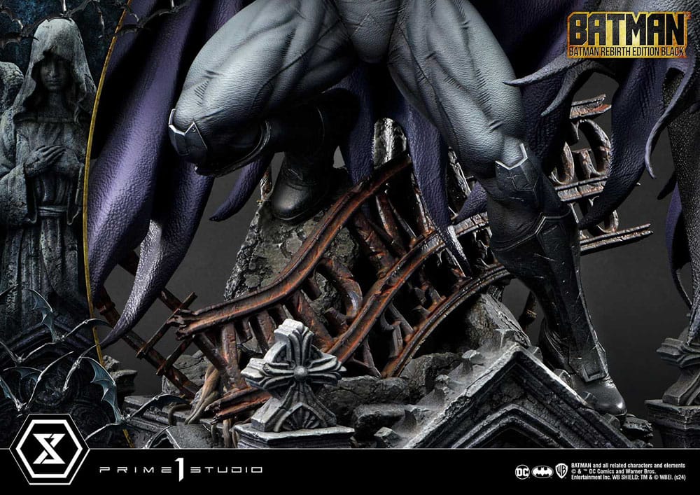 Batman Ultimate Premium Masterline Series Statue 1/4 Batman Rebirth Edition Black Deluxe Bonus Version 71cm - Scale Statue - Prime 1 Studio - Hobby Figures UK