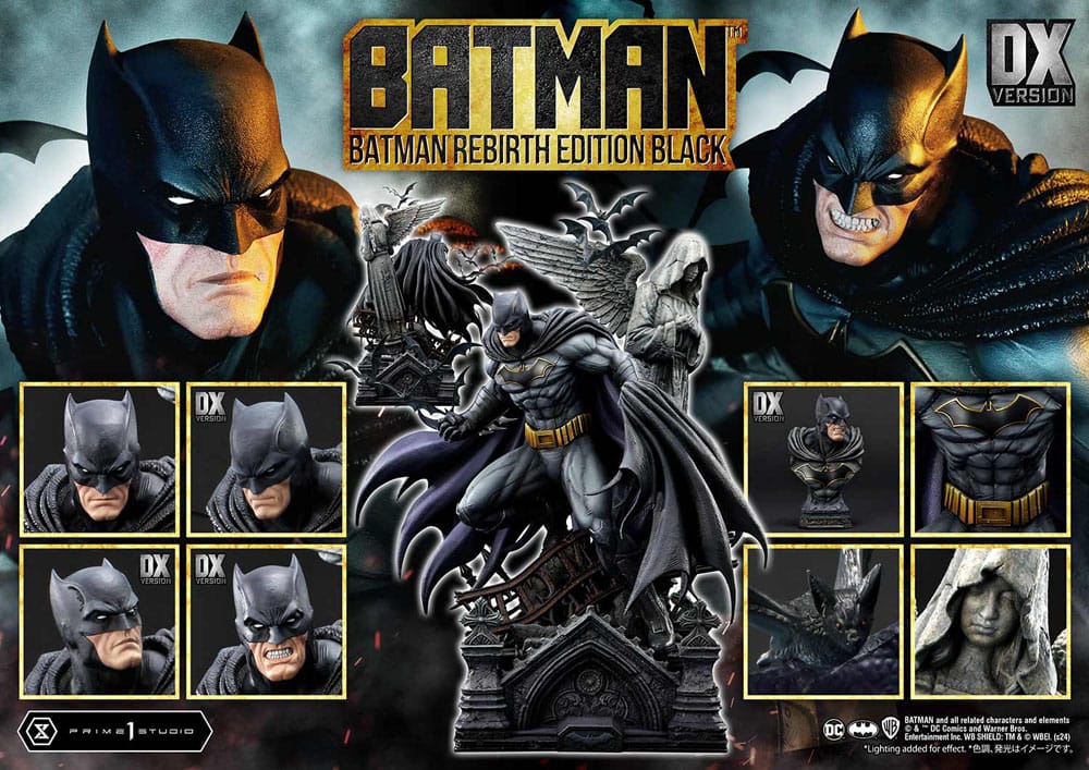 Batman Ultimate Premium Masterline Series Statue 1/4 Batman Rebirth Edition Black Deluxe Bonus Version 71cm - Scale Statue - Prime 1 Studio - Hobby Figures UK