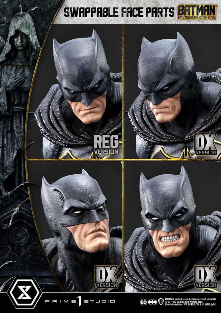 Batman Ultimate Premium Masterline Series Statue 1/4 Batman Rebirth Edition Black Deluxe Bonus Version 71cm - Scale Statue - Prime 1 Studio - Hobby Figures UK