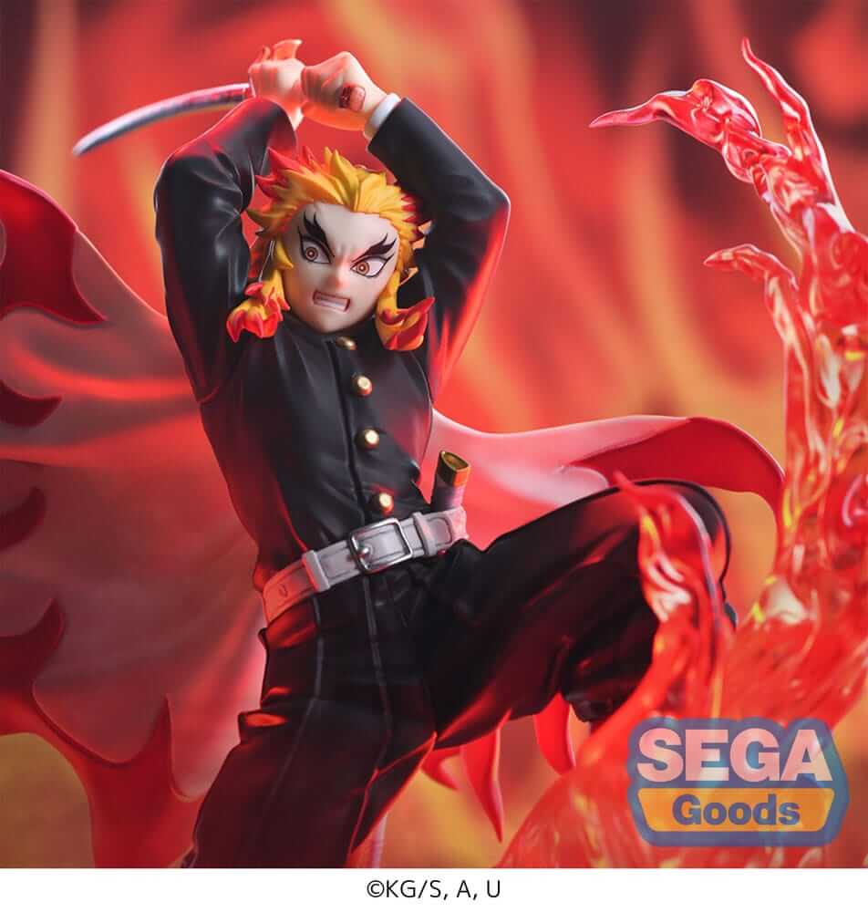Demon Slayer: Kimetsu no Yaiba Xross Link Anime PVC Statue Kyojuro Rengoku 15cm - Scale Statue - Sega - Hobby Figures UK