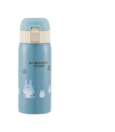 My Neighbor Totoro Water Bottle One Push Mat Blue 350ml - Apparel & Accessories - Semic - Hobby Figures UK