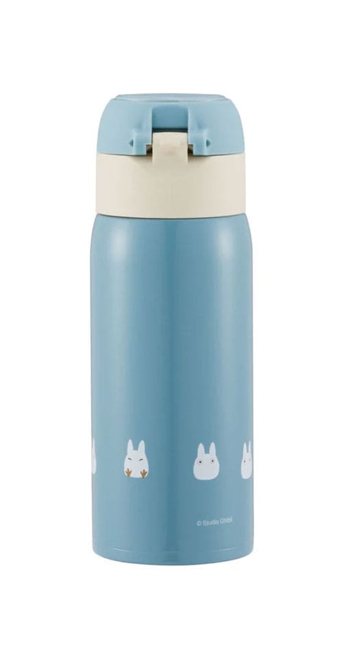 My Neighbor Totoro Water Bottle One Push Mat Blue 350ml - Apparel & Accessories - Semic - Hobby Figures UK