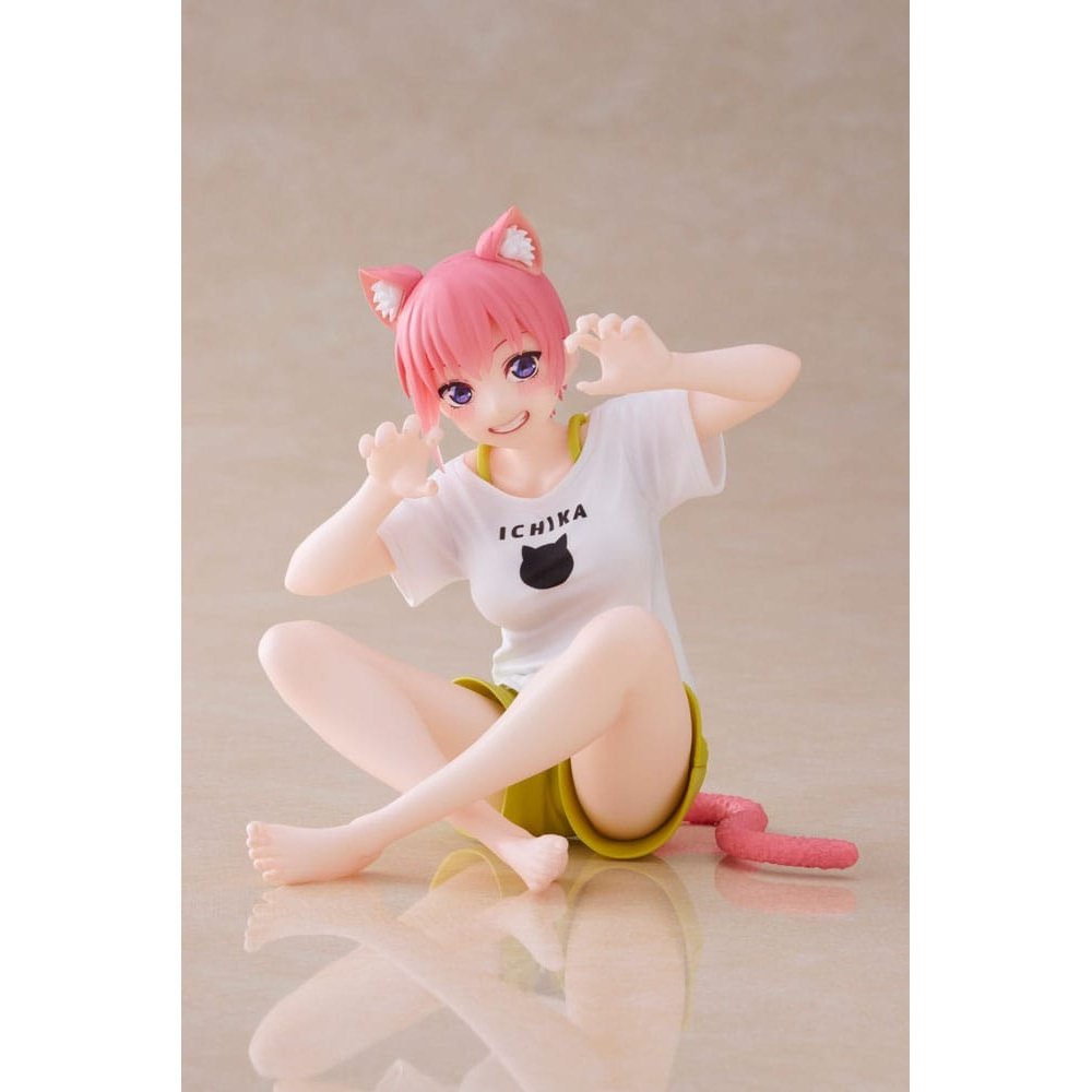 The Quintessential Quintuplets 2 PVC Statue Desktop Ichika Nakano Newley Written Cat Roomwear Ver. 13cm - Scale Statue - Taito Prize - Hobby Figures UK