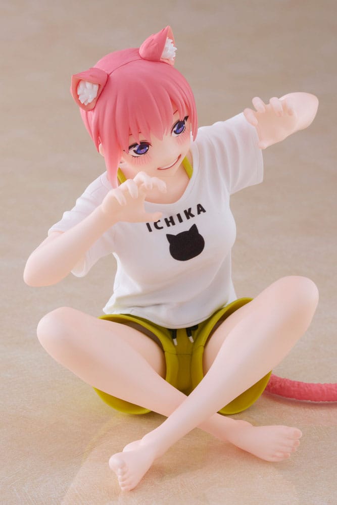 The Quintessential Quintuplets 2 PVC Statue Desktop Ichika Nakano Newley Written Cat Roomwear Ver. 13cm - Scale Statue - Taito Prize - Hobby Figures UK