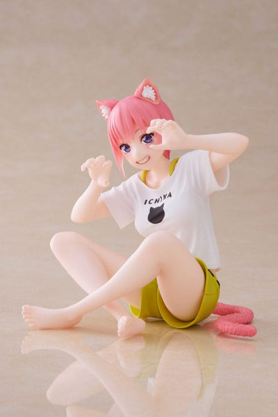 The Quintessential Quintuplets 2 PVC Statue Desktop Ichika Nakano Newley Written Cat Roomwear Ver. 13cm - Scale Statue - Taito Prize - Hobby Figures UK