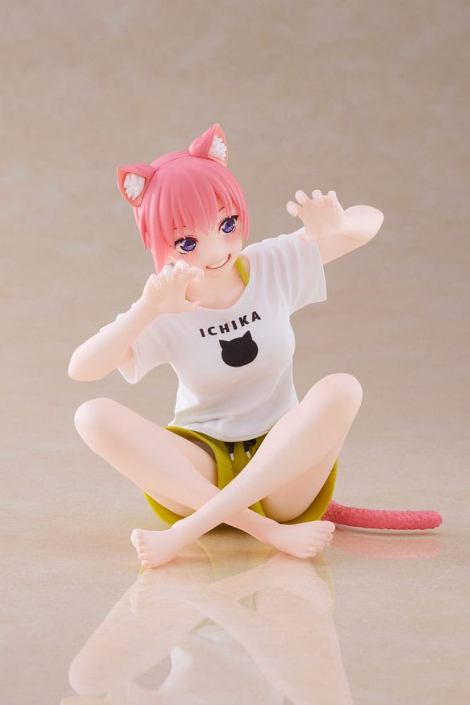 The Quintessential Quintuplets 2 PVC Statue Desktop Ichika Nakano Newley Written Cat Roomwear Ver. 13cm - Scale Statue - Taito Prize - Hobby Figures UK