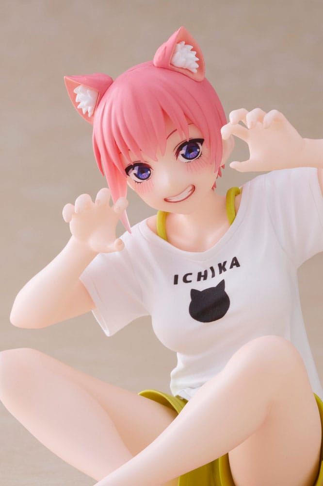 The Quintessential Quintuplets 2 PVC Statue Desktop Ichika Nakano Newley Written Cat Roomwear Ver. 13cm - Scale Statue - Taito Prize - Hobby Figures UK