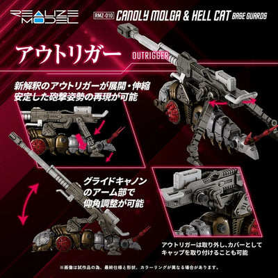 Zoids Plastic Model Kits 2-Pack 1/100 RMZ-010 Canoly Molga & Hell Cat Base Guards Sets 20cm - Action Figures - Takara Tomy - Hobby Figures UK