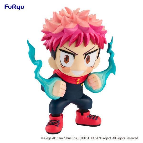 Jujutsu Kaisen Toonize PVC Statue Yuji Itadori Cartoon Colour Ver. 13cm - Mini Figures - Furyu - Hobby Figures UK