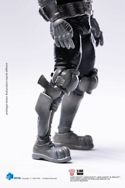 2000 AD Exquisite Mini Action Figure 1/18 Black and White Judge Dredd 10cm - Action Figures - Hiya Toys - Hobby Figures UK