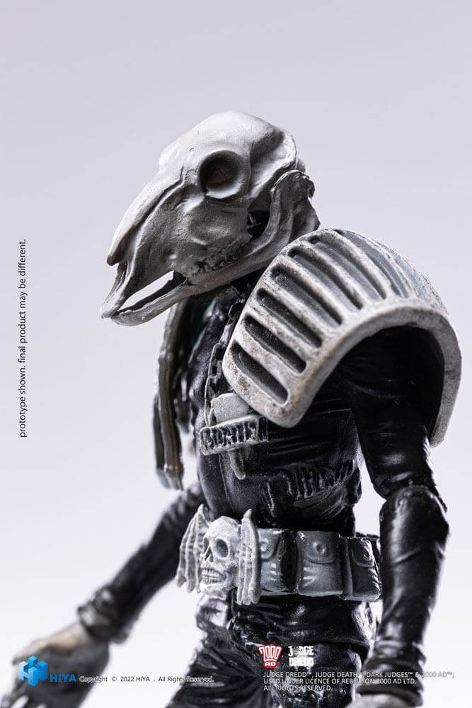 2000 AD Exquisite Mini Action Figure 1/18 Black and White Judge Mortis 10cm - Action Figures - Hiya Toys - Hobby Figures UK