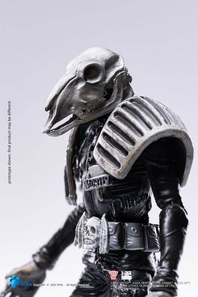 2000 AD Exquisite Mini Action Figure 1/18 Black and White Judge Mortis 10cm - Action Figures - Hiya Toys - Hobby Figures UK