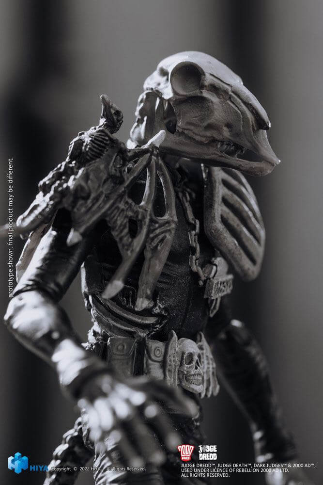 2000 AD Exquisite Mini Action Figure 1/18 Black and White Judge Mortis 10cm - Action Figures - Hiya Toys - Hobby Figures UK