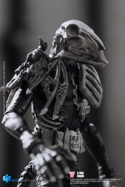 2000 AD Exquisite Mini Action Figure 1/18 Black and White Judge Mortis 10cm - Action Figures - Hiya Toys - Hobby Figures UK