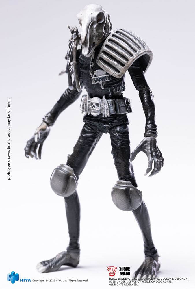 2000 AD Exquisite Mini Action Figure 1/18 Black and White Judge Mortis 10cm - Action Figures - Hiya Toys - Hobby Figures UK