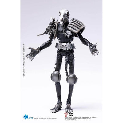 2000 AD Exquisite Mini Action Figure 1/18 Black and White Judge Mortis 10cm - Action Figures - Hiya Toys - Hobby Figures UK