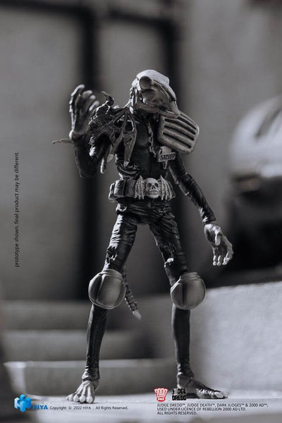 2000 AD Exquisite Mini Action Figure 1/18 Black and White Judge Mortis 10cm - Action Figures - Hiya Toys - Hobby Figures UK