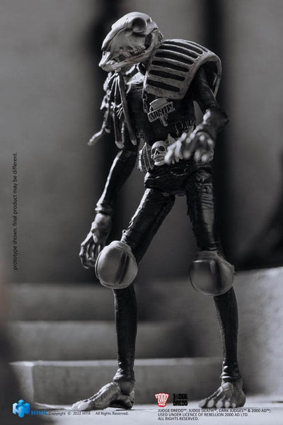 2000 AD Exquisite Mini Action Figure 1/18 Black and White Judge Mortis 10cm - Action Figures - Hiya Toys - Hobby Figures UK