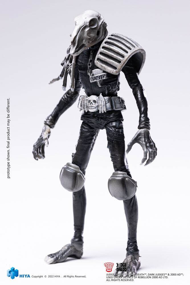 2000 AD Exquisite Mini Action Figure 1/18 Black and White Judge Mortis 10cm - Action Figures - Hiya Toys - Hobby Figures UK
