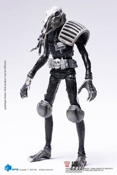 2000 AD Exquisite Mini Action Figure 1/18 Black and White Judge Mortis 10cm - Action Figures - Hiya Toys - Hobby Figures UK