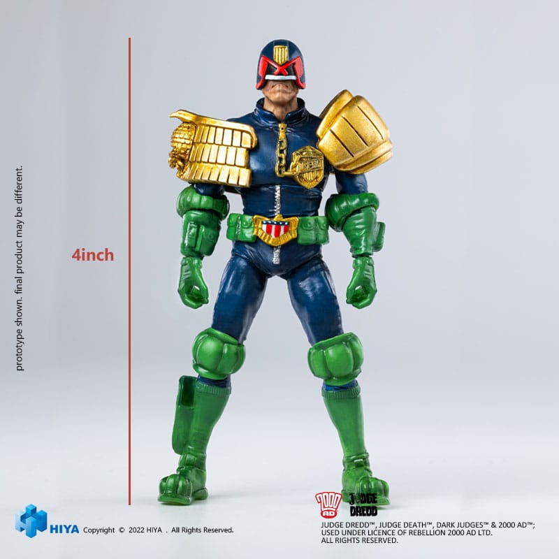 2000 AD Exquisite Mini Action Figure 1/18 Judge Dredd Gaze Into The Fist of Dredd 10cm - Action Figures - Hiya Toys - Hobby Figures UK